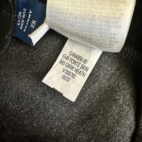 Old Navy Womens size 2X Extra High Rise Skinny Ponte Knit Pants Slit Gray - Picture 10 of 10